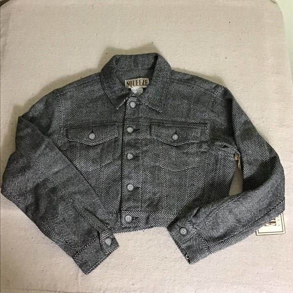 Women Cropped tweed Jacket brown button down collared Sz. Lrg NWT - Picture 2 of 10